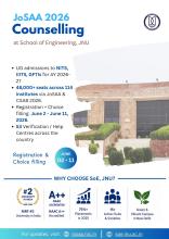 JoSAA 2026 Counseilling at School of Engineering, JNU